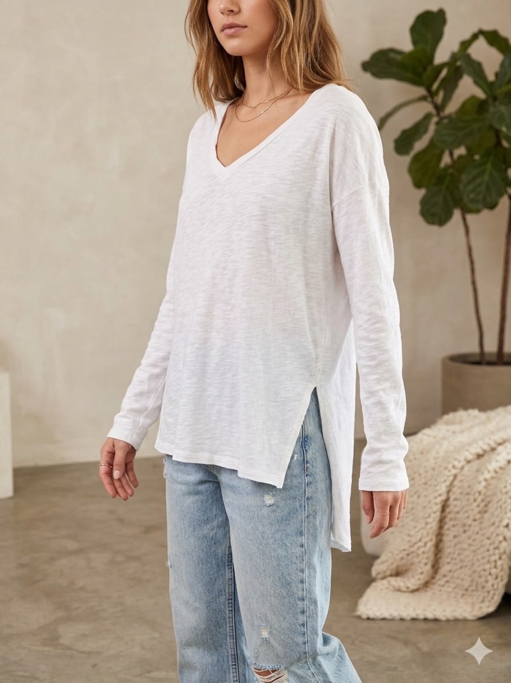 Tristan brand long-sleeved knit top, medium size fits like a large